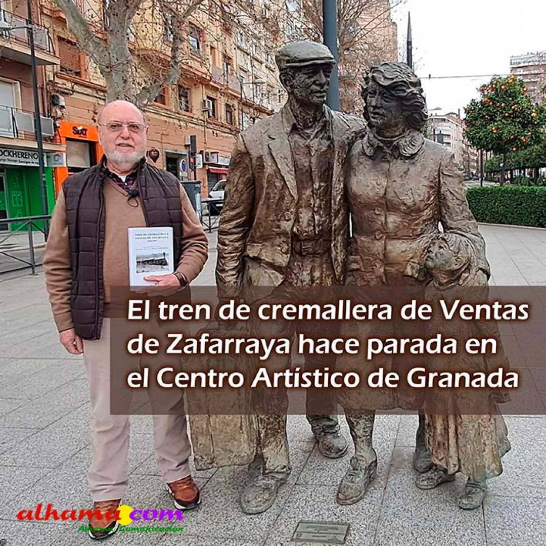 El tren de cremallera de Ventas de Zafarraya hace parada en el Centro Artístico de Granada
