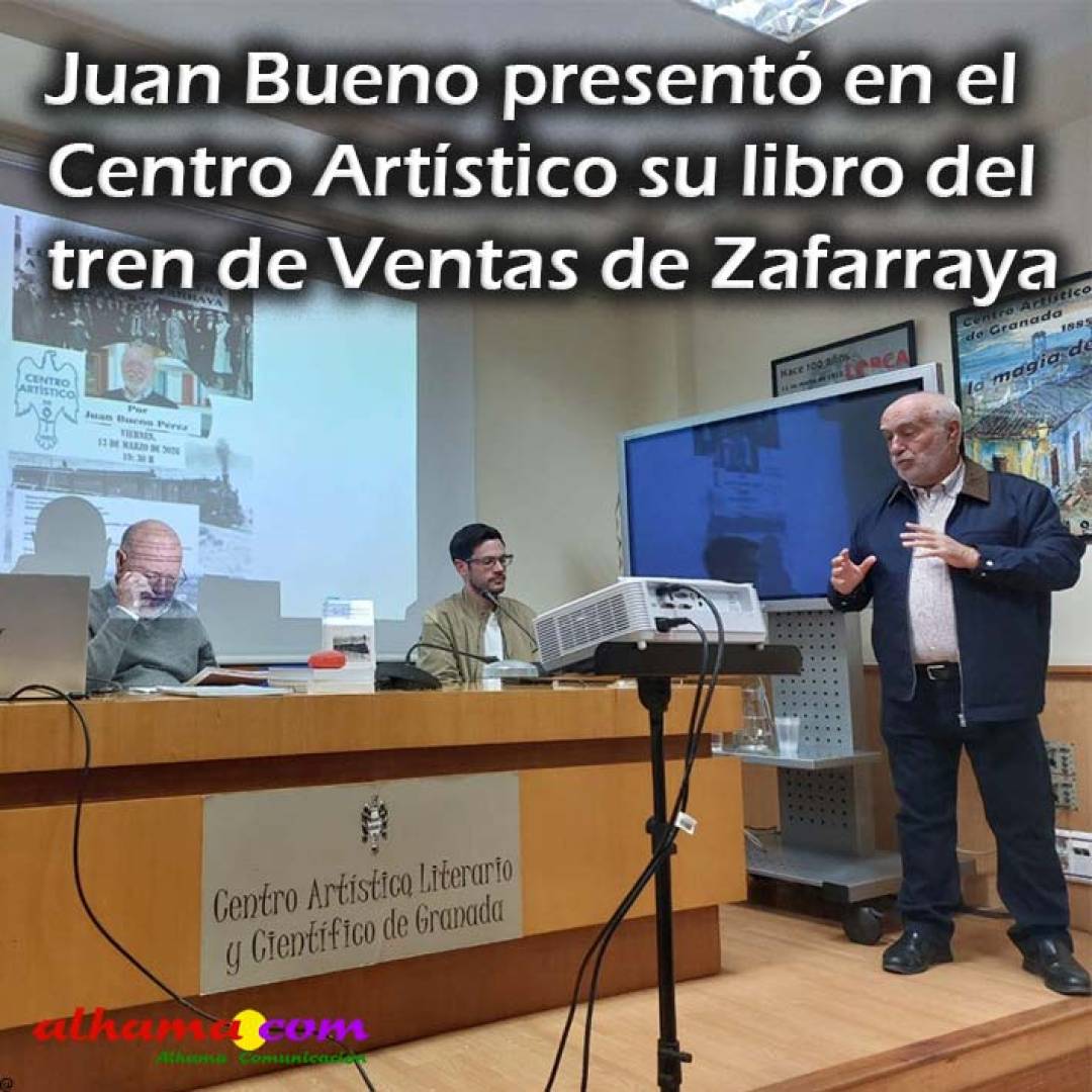 Juan Bueno presentó en el Centro Artístico su libro del tren de Ventas de Zafarraya