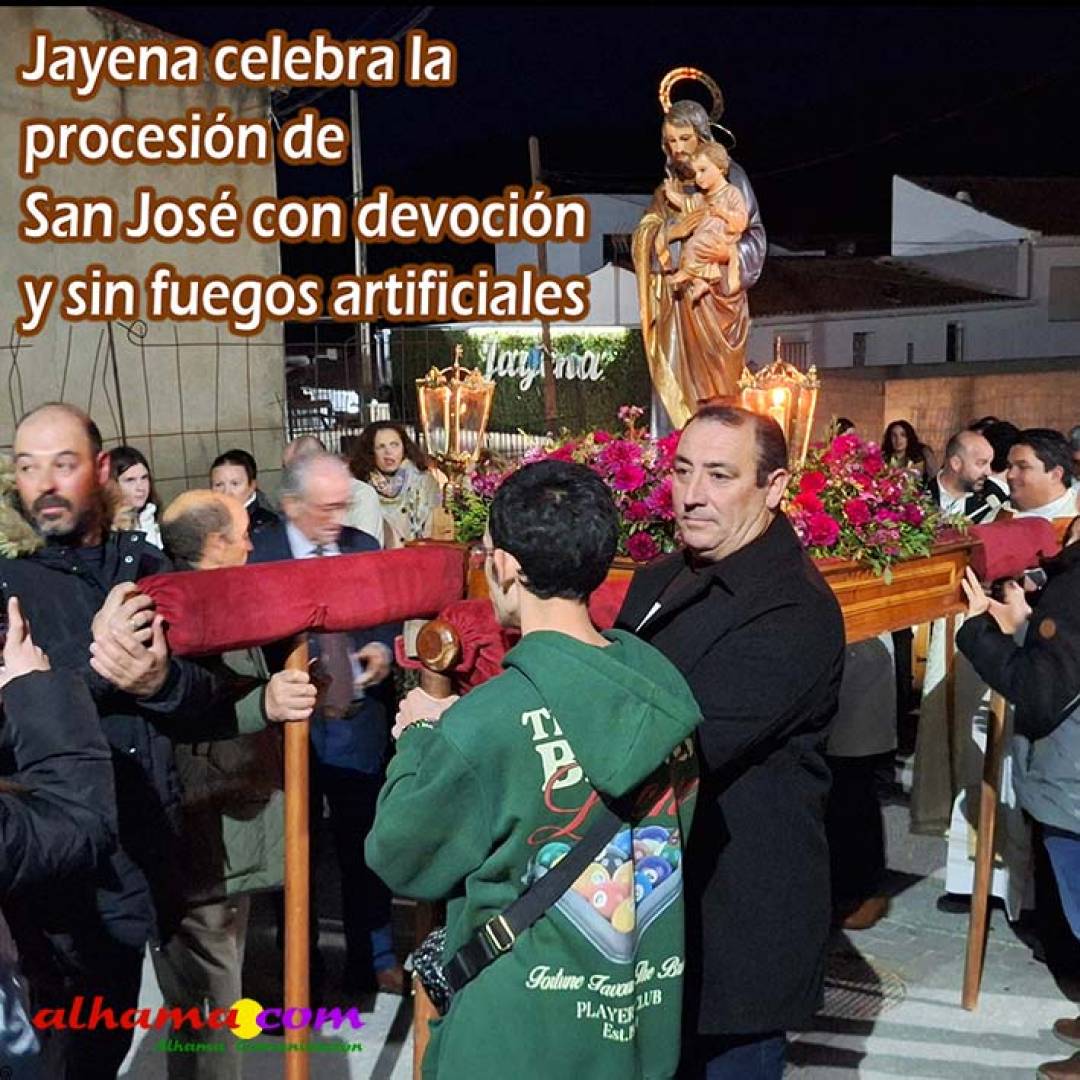 Jayena celebra la procesión de San José con devoción y sin fuegos artificiales