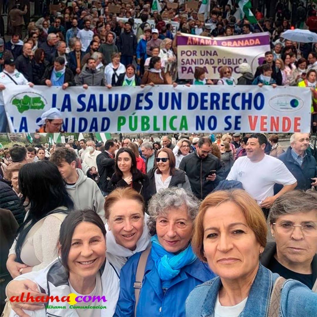 La Comarca de Alhama en la defensa de la sanidad pública, que reúne a miles de personas en Granada