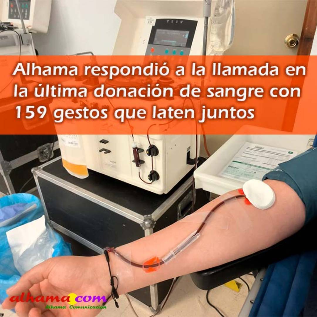 Alhama respondió a la llamada en la última donación de sangre con 159 gestos que laten juntos 