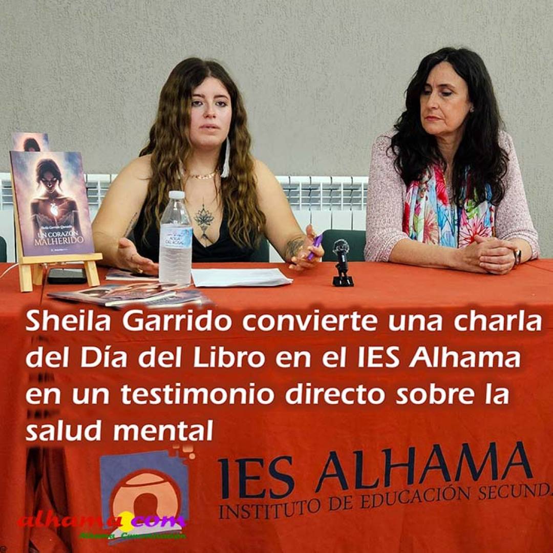 Sheila Garrido convierte una charla del Día del Libro en el IES Alhama en un testimonio directo sobre la salud mental