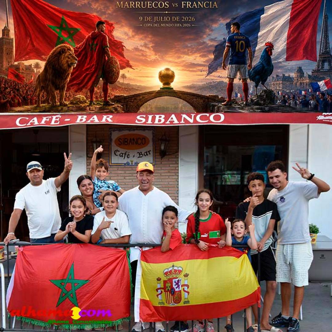 Un Mundial sin fronteras; bares reúnen banderas de Marruecos y España para seguir el duelo ante Francia