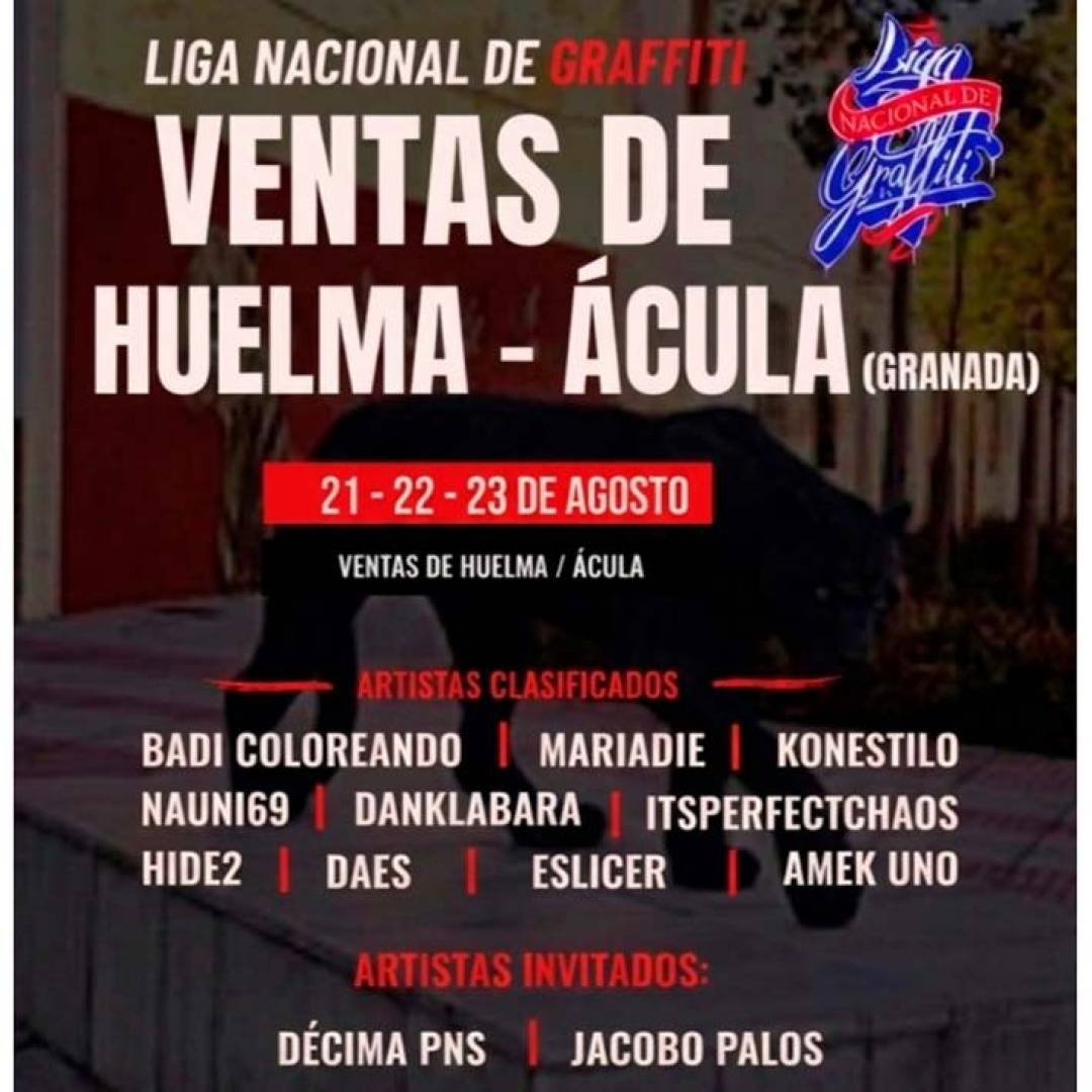 Liga Nacional de Graffiti 2026 en Ventas de Huelma y Ácula