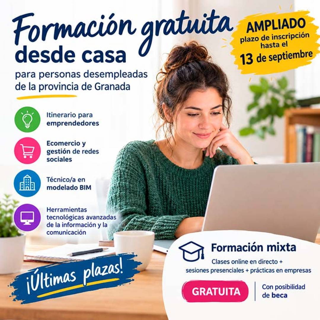 Formación gratuita desde casa para personas desempleadas