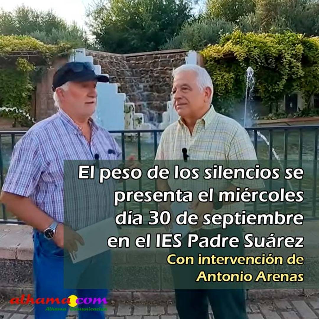 El peso de los silencios se presenta el miércoles día 30 de septiembre en el IES Padre Suárez