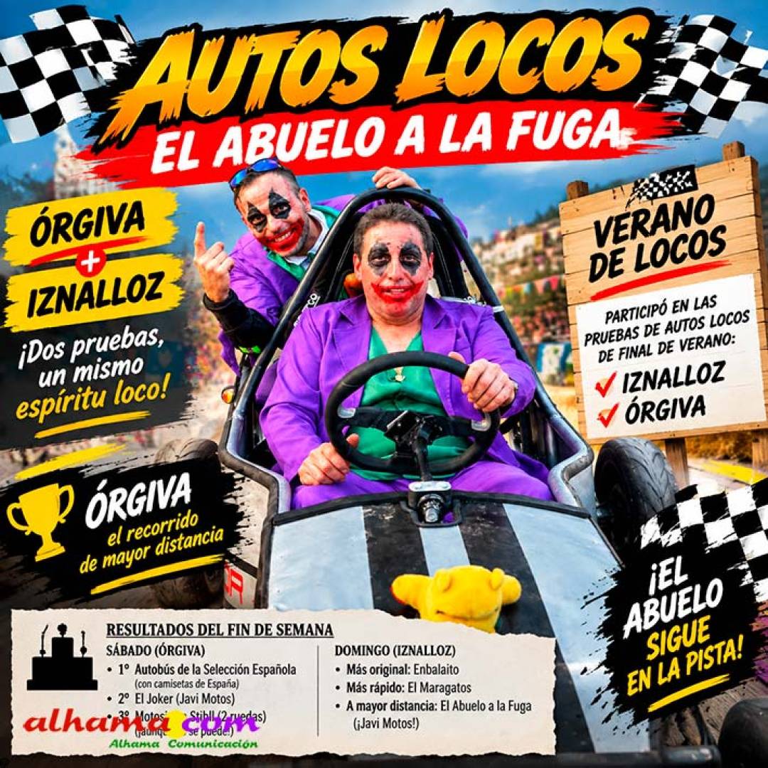 El “Abuelo a la fuga” de Alhama se cuela entre los protagonistas de los Autos Locos en otros pueblos